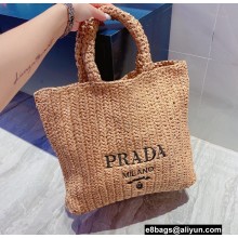 Cheap Sale Prada Large raffia tote bag Beige 2022