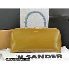 Jil Sander Goji Frame Small Bamboo Tote Bag 7148 Brown