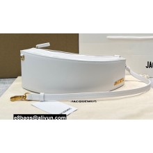 Jacquemus Le Bomba logo-plaque leather shoulder bag 2067 White