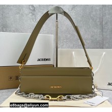 Jacquemus Le Ciuciu Rectangular Box Bag Leather 2043 Khaki Green
