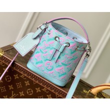 Louis Vuitton Monogram Empreinte leather Nano Noé Bag Lilas Purple
