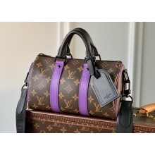 Louis Vuitton Monogram Canvas Keepall Bandoulière 25 Bag M46249 Purple