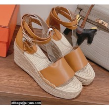 Hermes Heel 8.5cm Platform 5cm Tipoli Wedge Espadrilles 01 2022