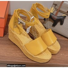 Hermes Heel 8.5cm Platform 5cm Tipoli Wedge Espadrilles 06 2022