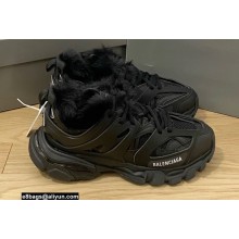 Balenciaga Track Trainers Black Fur Women/Men Sneakers Top Quality 2022