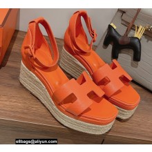 Hermes Heel 8.5cm Platform 5cm Elda Wedge Espadrilles 07 2022