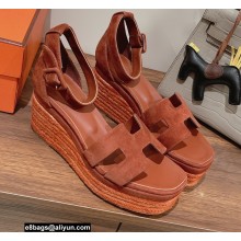 Hermes Heel 8.5cm Platform 5cm Elda Wedge Espadrilles 03 2022