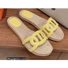 Hermes Chaine d'Ancre Famosa Espadrilles Yellow 2022