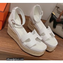 Hermes Heel 8.5cm Platform 5cm Elda Wedge Espadrilles 06 2022