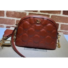 Gucci GG matelassé leather shoulder bag ‎702229 Brown 2022