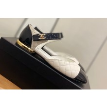 Chanel Quilting Mary Janes Leather/Patent White 2022