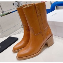 Celine Mid boots Celine Condé in Calfskin Brown 2022