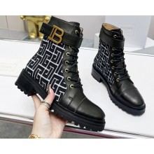 Balmain Bicolor jacquard Ranger Romy ankle boots 01 2022