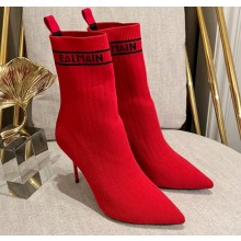 Balmain Heel 9.5cm Skye stretch knit ankle boots 05 2022
