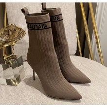 Balmain Heel 9.5cm Skye stretch knit ankle boots 08 2022