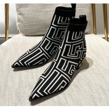 Balmain stretch knit Coin ankle boots 04 2022