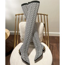 Balmain stretch knit Coin thigh-high boots 03 2022