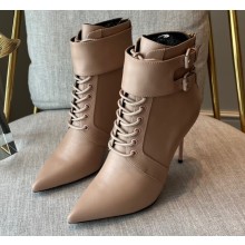 Balmain Heel 9.5cm Uria ankle boots Leather Nude 2022