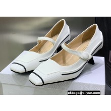 Dior Heel 5.5cm Technical Fabric and Rubber D-Motion Pumps White 2022