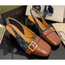 Gucci Slingbacks with Buckle GG Denim Blue 2022