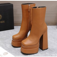 Versace Heel 15.5cm platform 6cm Aevitas Boots Brown 2022