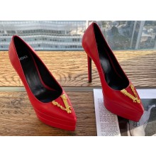 Versace Heel 15.5cm platform 1.5cm Virtus Pumps Red 2022