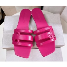 Jimmy Choo Nappa Leather Laran Flats with JC Monogram Fuchsia 2022