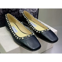 Jimmy Choo Pearl and Stud Ballet Flats Black 2022