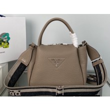 Prada Small Leather HandBag with shoulder strap 1BC145 Camel 2022