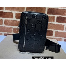Gucci GG embossed sling backpack Bag 700431 Black