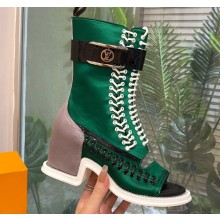 Louis Vuitton Satin Moonlight Half Boots Green 2022