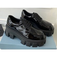 Prada Patent leather Monolith lace-up loafers 1E708L Black