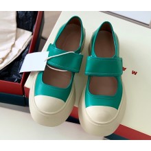 Marni leather Pablo Mary Jane Sneakers Green 2022