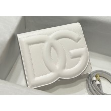 Dolce & Gabbana Calfskin Logo crossbody bag White
