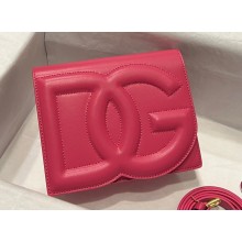 Dolce & Gabbana Calfskin Logo crossbody bag Fuchsia