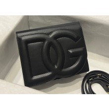 Dolce & Gabbana Calfskin Logo crossbody bag Black