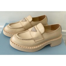 Prada Chocolate brushed leather loafers 1D246M Beige