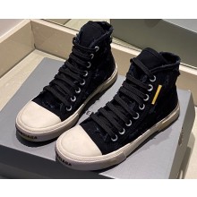 Balenciaga Paris High Top Sneakers in Destroyed cotton and rubber 06