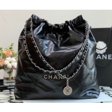 Chanel Calfskin CHANEL 22 Large Handbag AS3262 Black/Silver 2022
