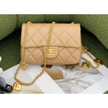 Chanel Mini Flap Bag in Lambskin AS3457 Apricot 2022