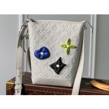 Louis Vuitton Taurillon Monogram leather Climbing Theme Hobo Cruiser PM Bag White