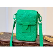 Louis Vuitton Taurillon Monogram leather S-Lock Vertical wearable wallet Bag M81525 Green