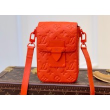 Louis Vuitton Taurillon Monogram leather S-Lock Vertical wearable wallet Bag Orange