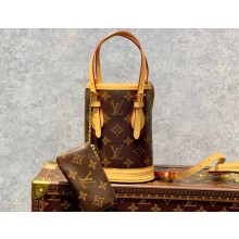 Louis Vuitton Monogram Canvas Nano Bucket Bag M81489 Brown