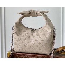 Louis Vuitton Perforated Mahina leather Why Knot PM Bag M20701 Galet Beige