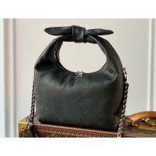 Louis Vuitton Perforated Mahina leather Why Knot PM Bag M20703 Black