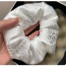 Chanel Camellia White Scrunchie 2022