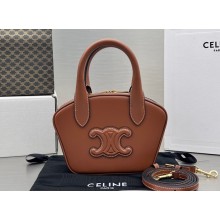 Celine mini bowling bag in Smooth calfskin 60798 Brown
