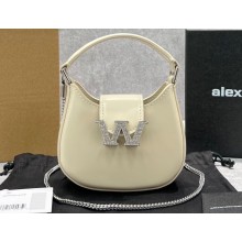 Alexander Wang W Legacy Micro Hobo Bag In Leather 3046 Creamy