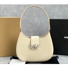 Alexander Wang W Legacy Small Hobo Bag In Leather 3046 Creamy